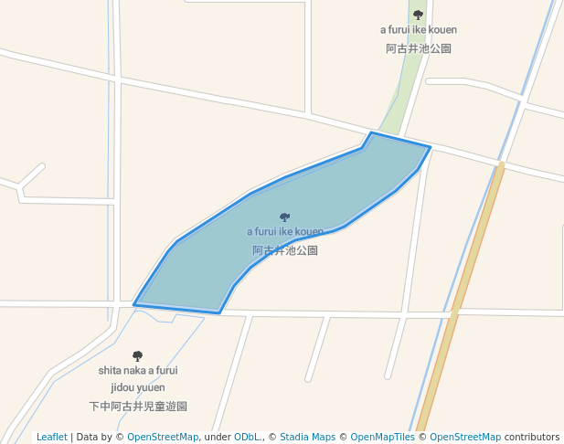 walking in 阿古井池公園 map in Ichinomiya