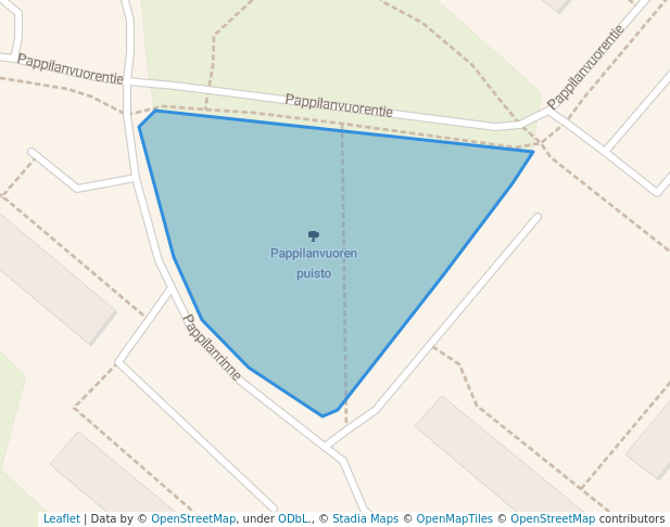 walking in Pappilanvuoren puisto map in Jyväskylä