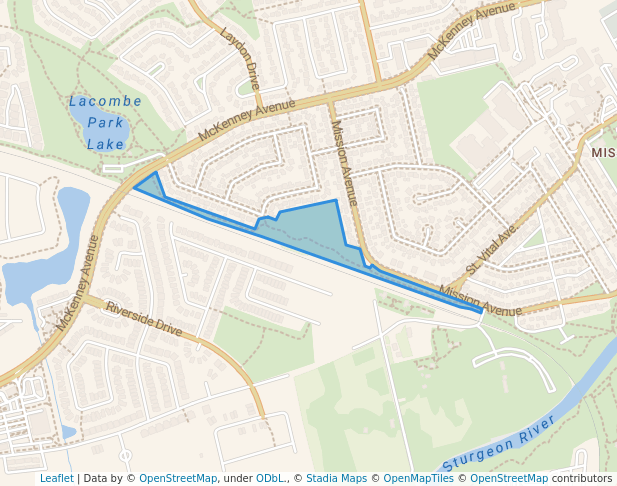 walking in Morgan Park map in St. Albert