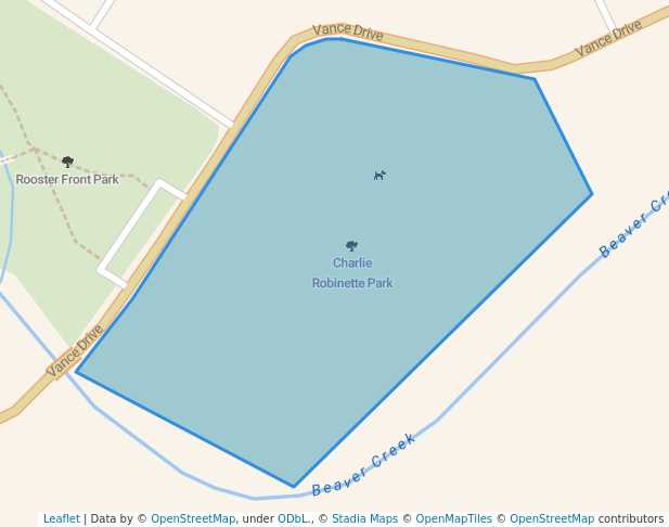 walking in Charlie Robinette Park map in Bristol