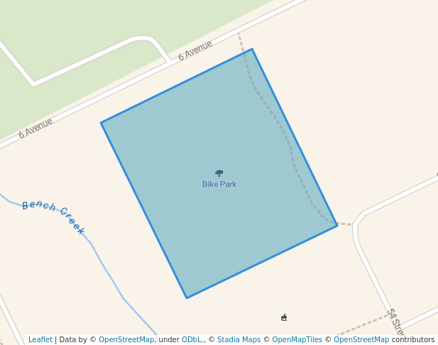 walking in Bike Park map in Edson