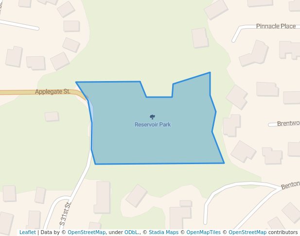 walking in Reservoir Park map in Philomath