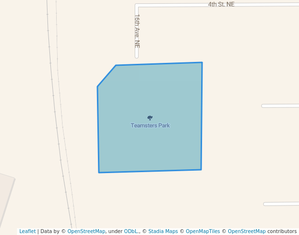 walking in Teamsters Park map in Mandan