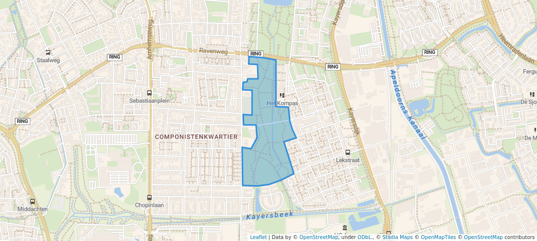 walking in Zuiderpark map in Apeldoorn