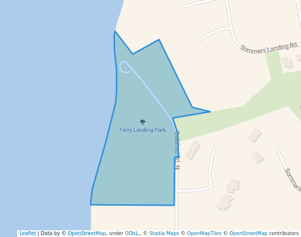walking in Ferry Landing Park map in Hudson