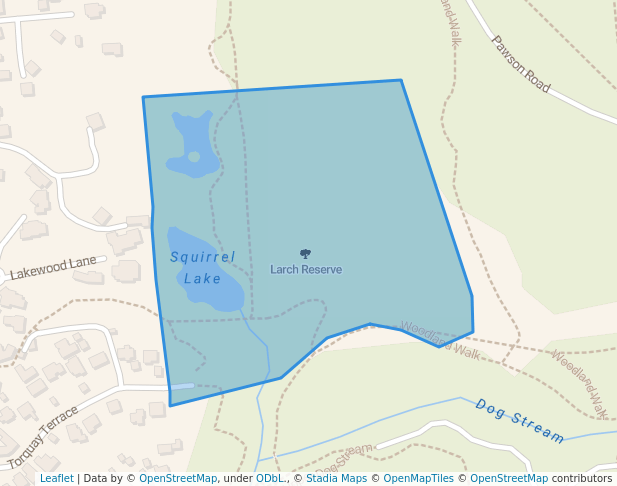 walking in Larch Reserve map in Hanmer Springs