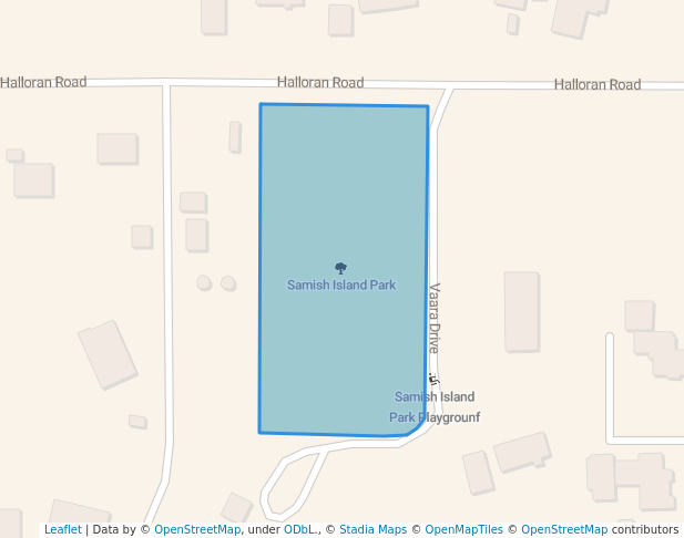 walking in Samish Island Park map in Bow