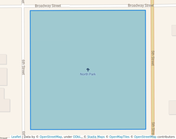 walking in North Park map in Harlan