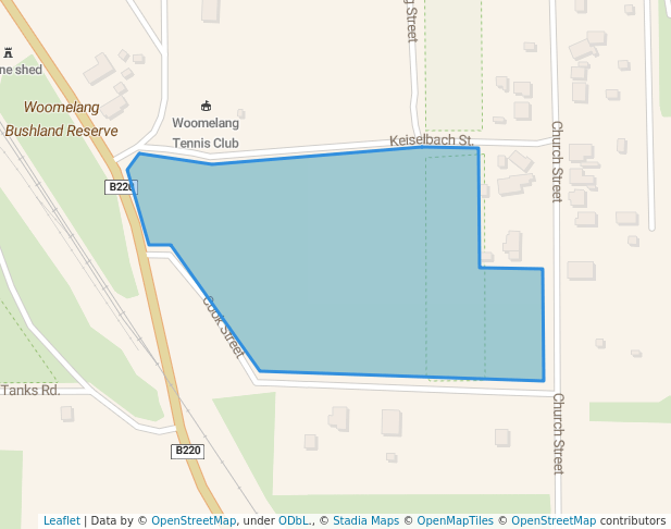 walking in Woomelang Public Park map in Woomelang