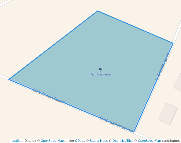 walking in Parc Bergeron map in Bécancour