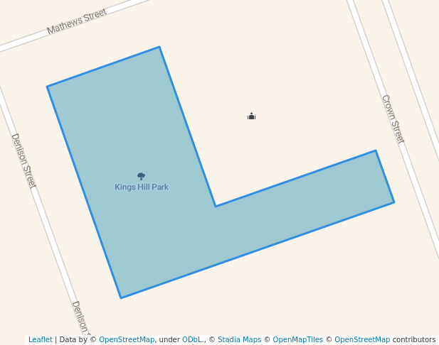 walking in Kings Hill Park map in West Tamworth