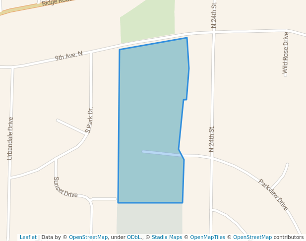 walking in Little League Complex map in Denison