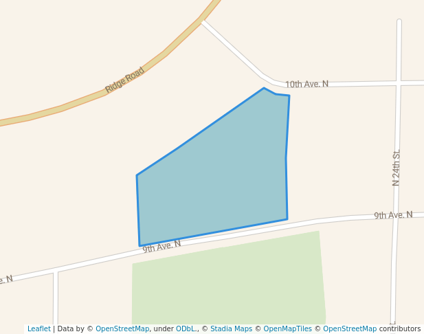 walking in Tuckers Park map in Denison