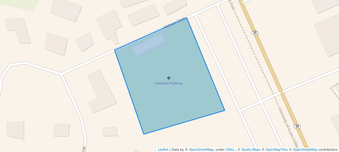 walking in Overflow Parking map in Mangilao