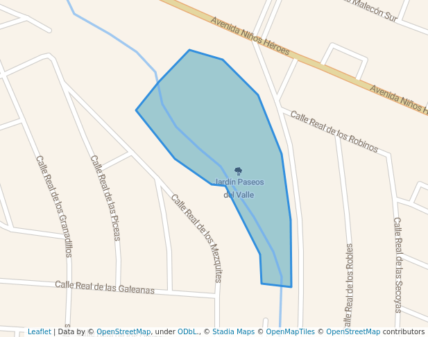 walking in Jardín Paseos del Valle map in Tonalá