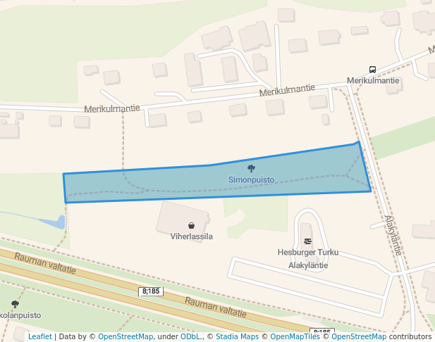 Simonpuisto in Turku | Map and Routes