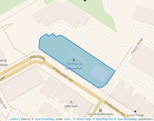 walking in Gateway Park map in Neenah