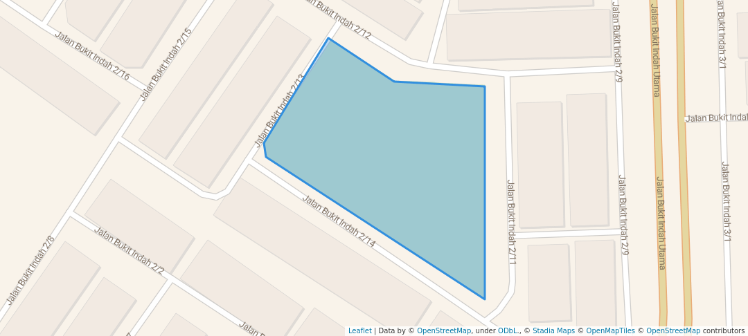 walking in Taman Bukit Indah Park map in Ampang Jaya