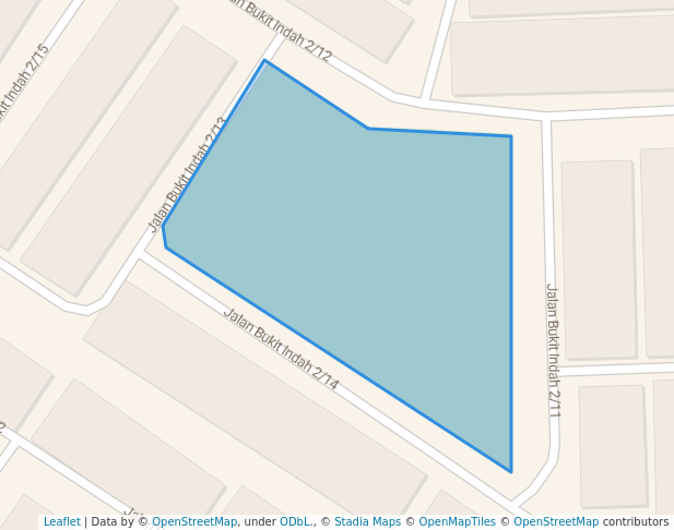 walking in Taman Bukit Indah Park map in Ampang Jaya