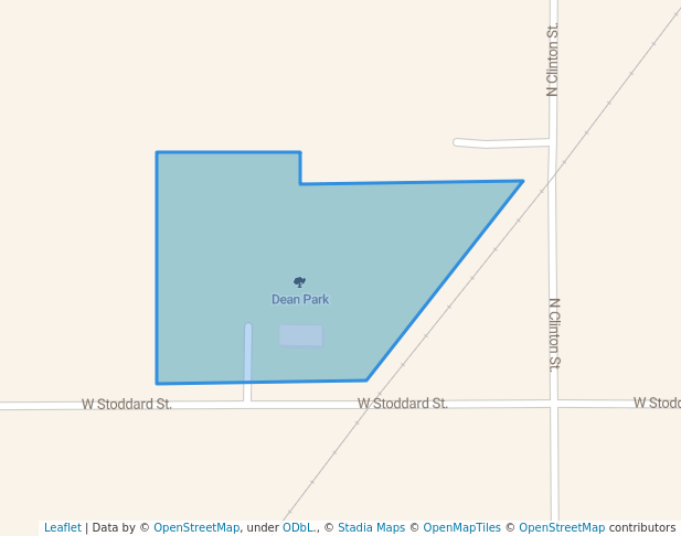 walking in Dean Park map in Charlotte