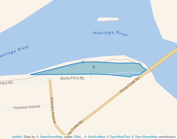 walking in Rocks Ferry Reserve map in Wauchope