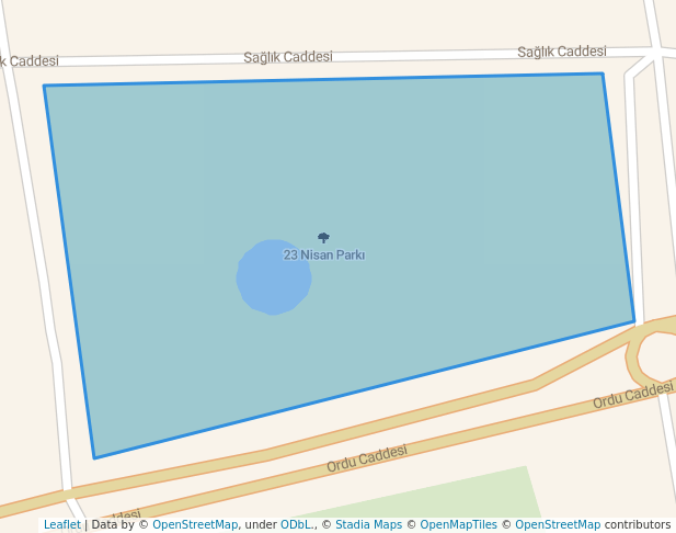 walking in 23 Nisan Parkı map in Nazilli