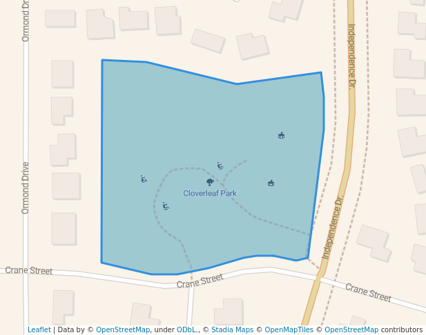 walking in Cloverleaf Park map in Shakopee