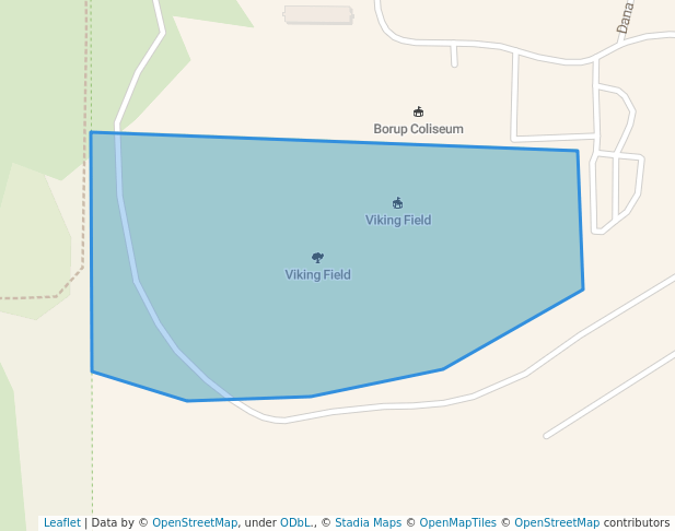 walking in Viking Field map in Blair