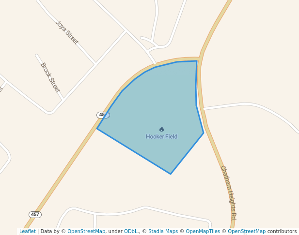 walking in Hooker Baseball Park map in Martinsville