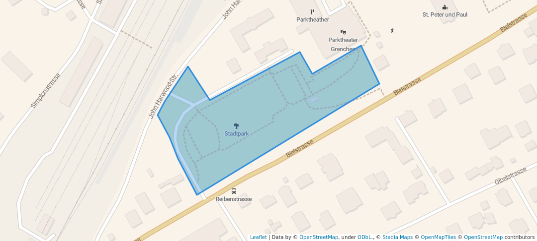 walking in Stadtpark map in Grenchen