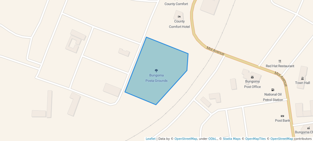 walking in Bungoma Posta Grounds map in Bungoma