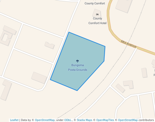 walking in Bungoma Posta Grounds map in Bungoma