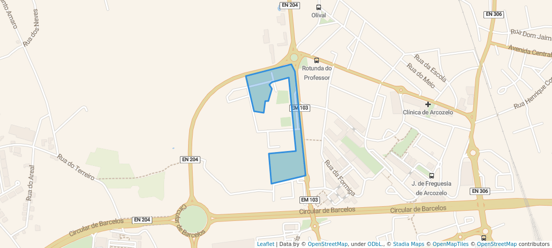 walking in Parque da Casa de Saúde de São João de Deus map in Arcozelo