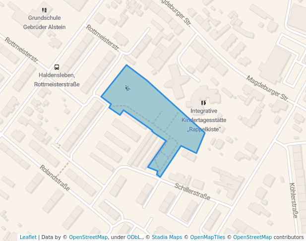 walking in Rolandgarten map in Haldensleben