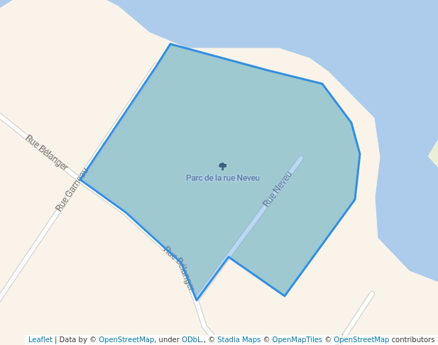 walking in Parc de la rue Neveu map in Mont-Laurier