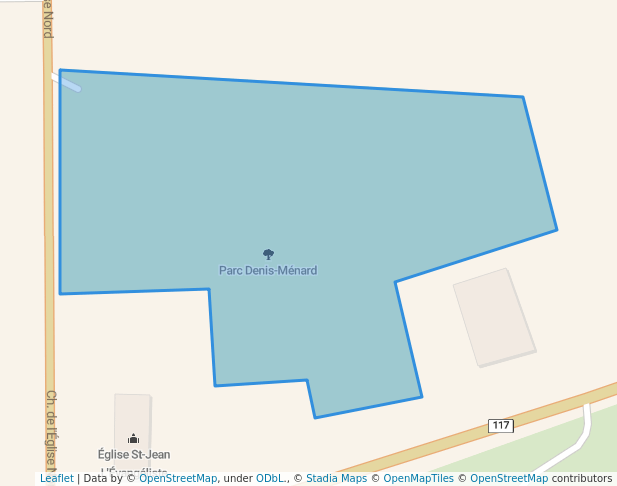 walking in Parc Denis-Ménard map in Mont-Laurier