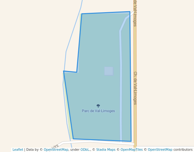 walking in Parc de Val-Limoges map in Mont-Laurier