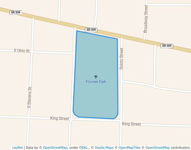 walking in Pioneer Park map in Kenton