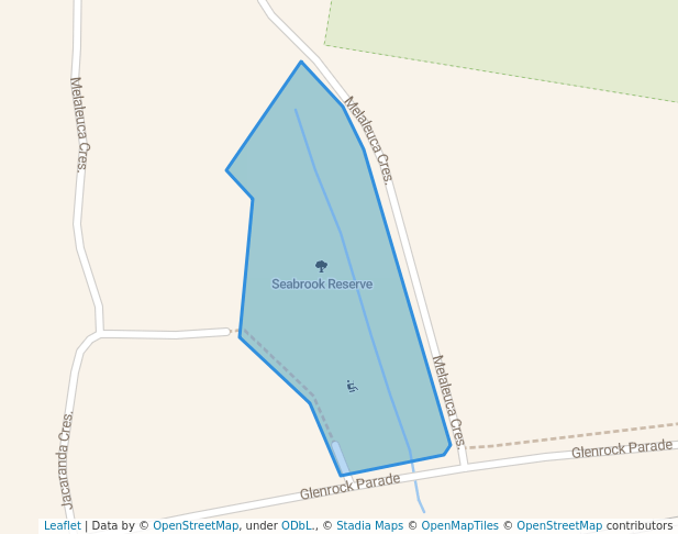 walking in Seabrook Reserve map in Tascott