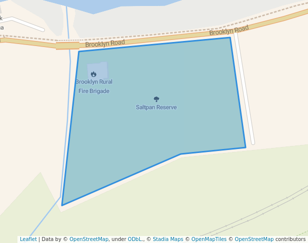 walking in Saltpan Reserve map in Brooklyn