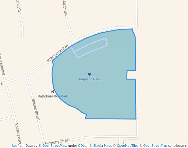 walking in Majestic Park map in Rathdrum