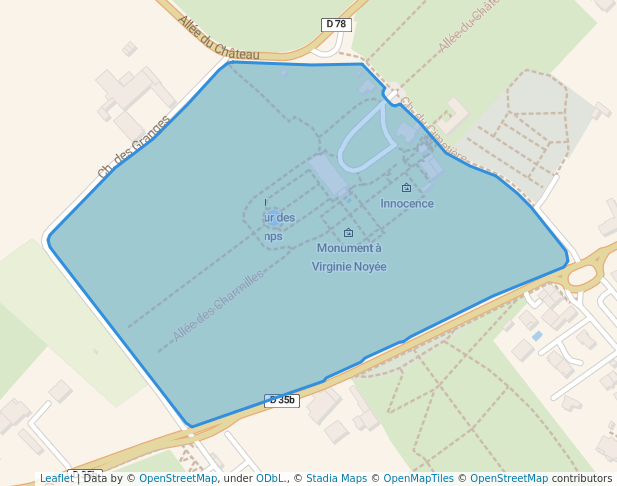 walking in Parc du Château de Voltaire map in Ferney-Voltaire
