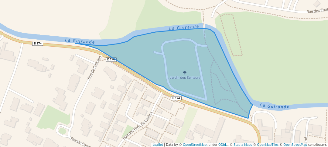 walking in Jardin des Senteurs map in Aiffres