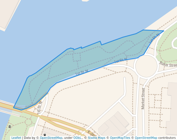 walking in Mead Rapids View Park map in Wisconsin Rapids