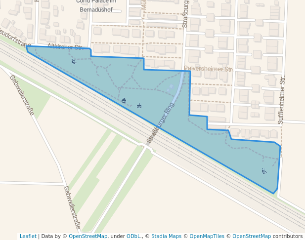 walking in Sundgauanlage map in Mannheim