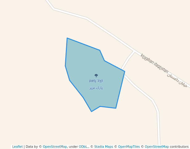 walking in پارک عزیز map in Torghabeh