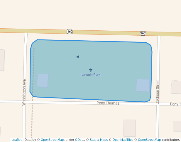 walking in Lincoln Park map in West Plains