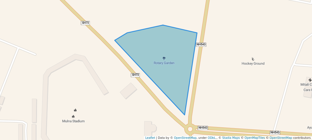 walking in Rotary Garden map in Balaghat