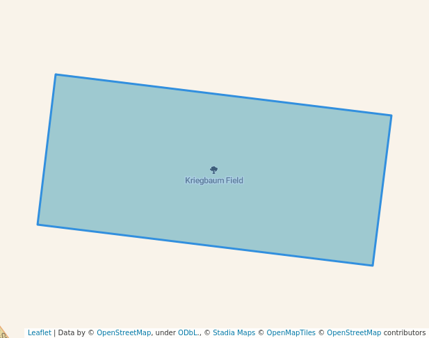 walking in Kriegbaum Field map in Huntington