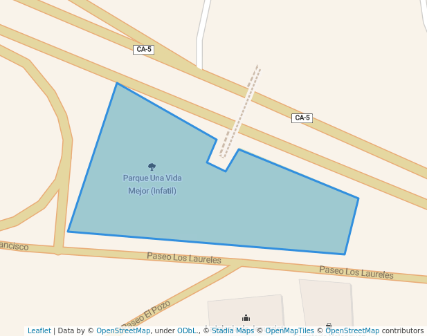 walking in Parque Una Vida Mejor (Infatil) map in Tegucigalpa